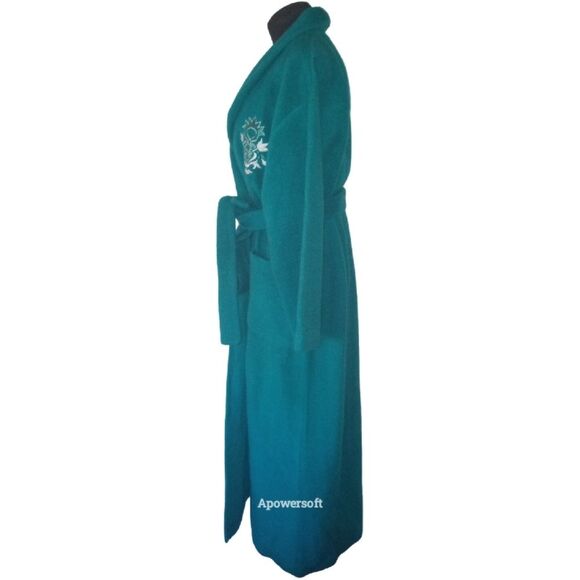 VNT Teal Embroidered Robe - Picture 3 of 5